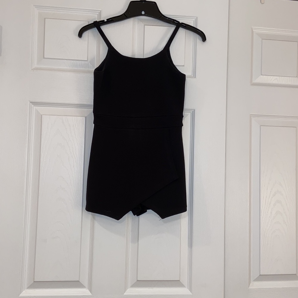 Aqua black romper